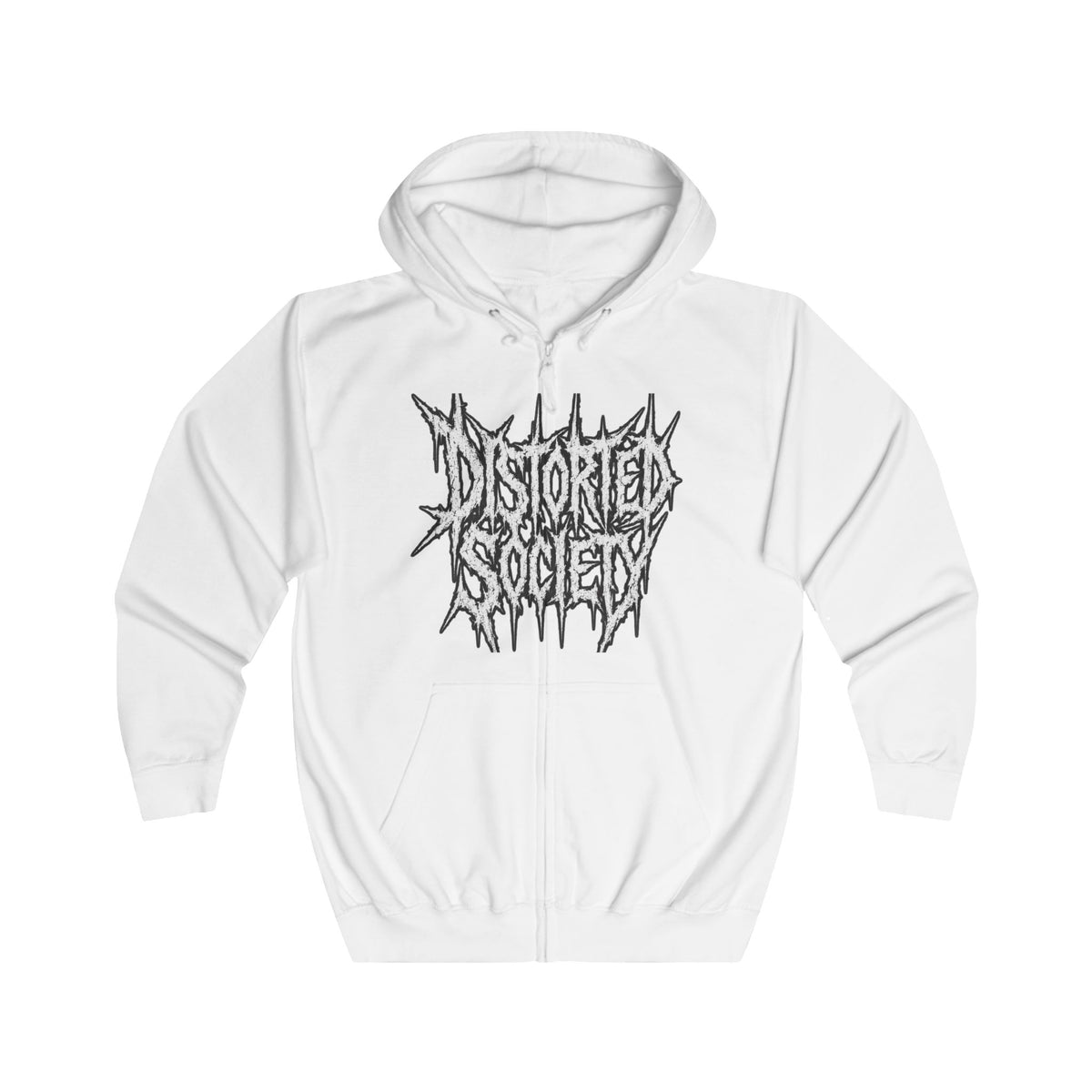 Distorted Society Zip Hoodie — "Visions From a Crippled Mind"
