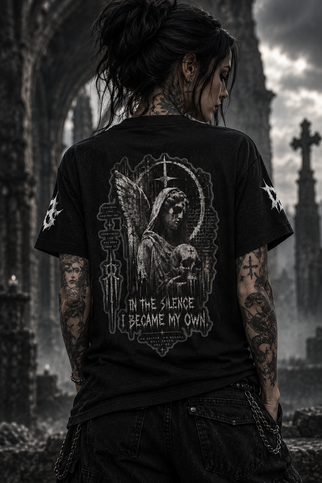 Distorted Society Tee — 'In the Silence I Became My Own'