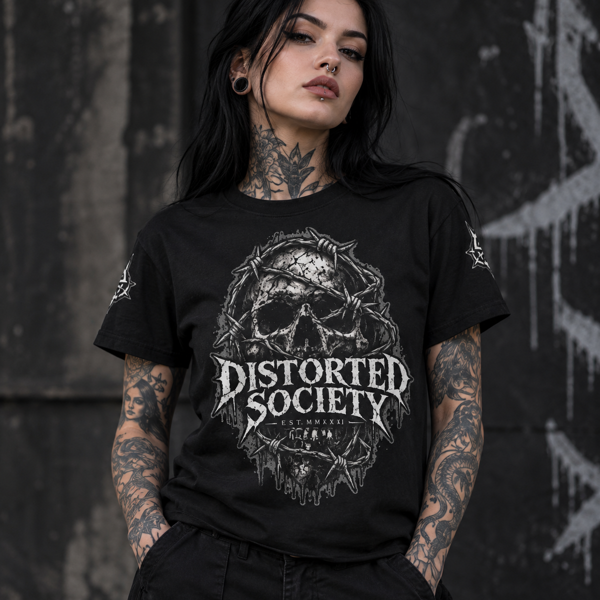 Distorted Society Tee — "NO SYSTEM"