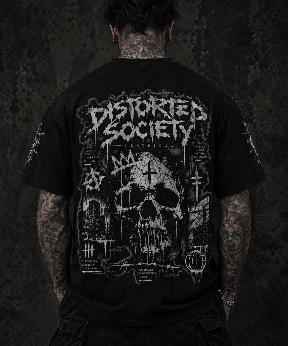 Distorted Society Tee — SKULL SIGNATURE