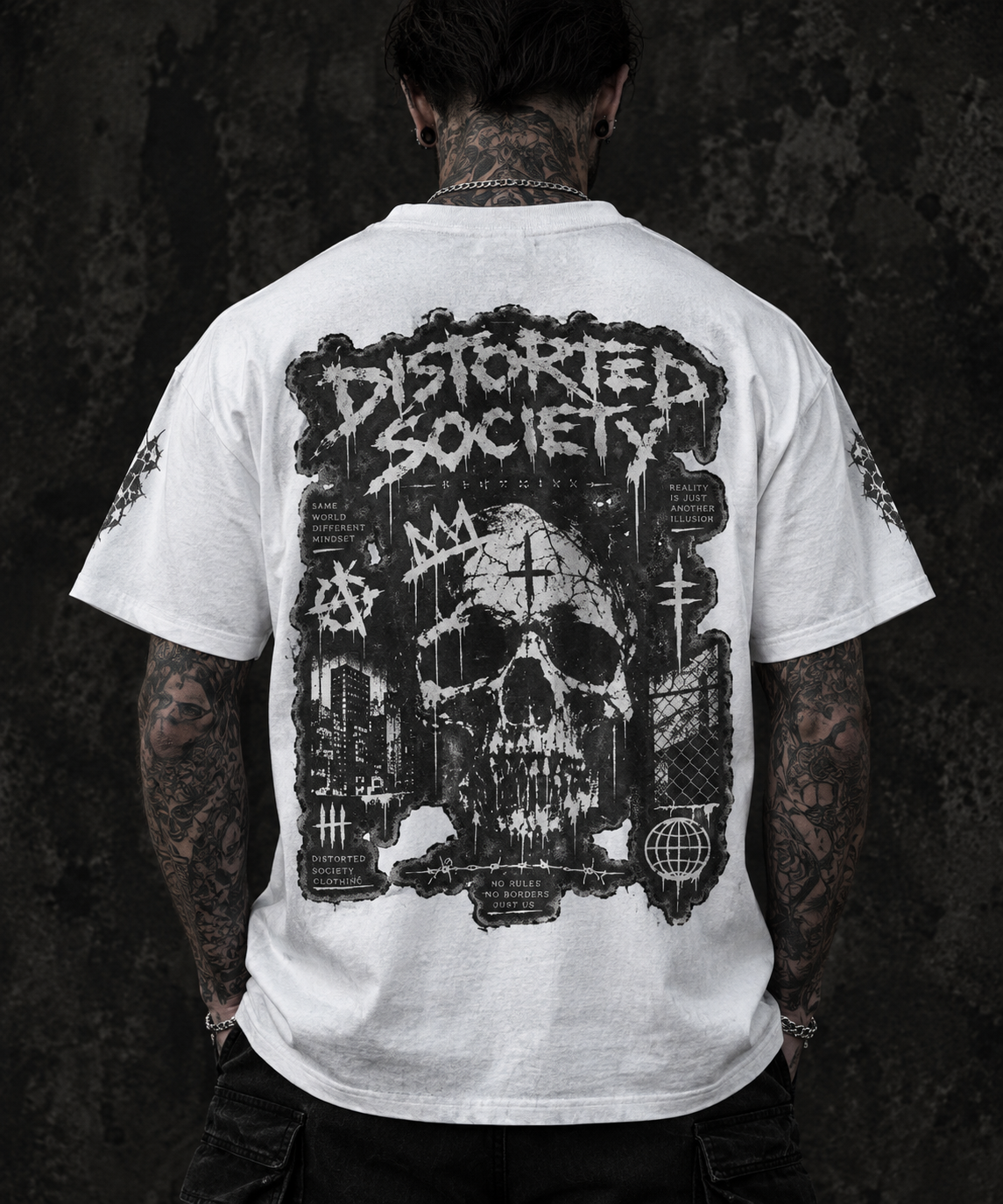 Distorted Society Tee — SKULL SIGNATURE