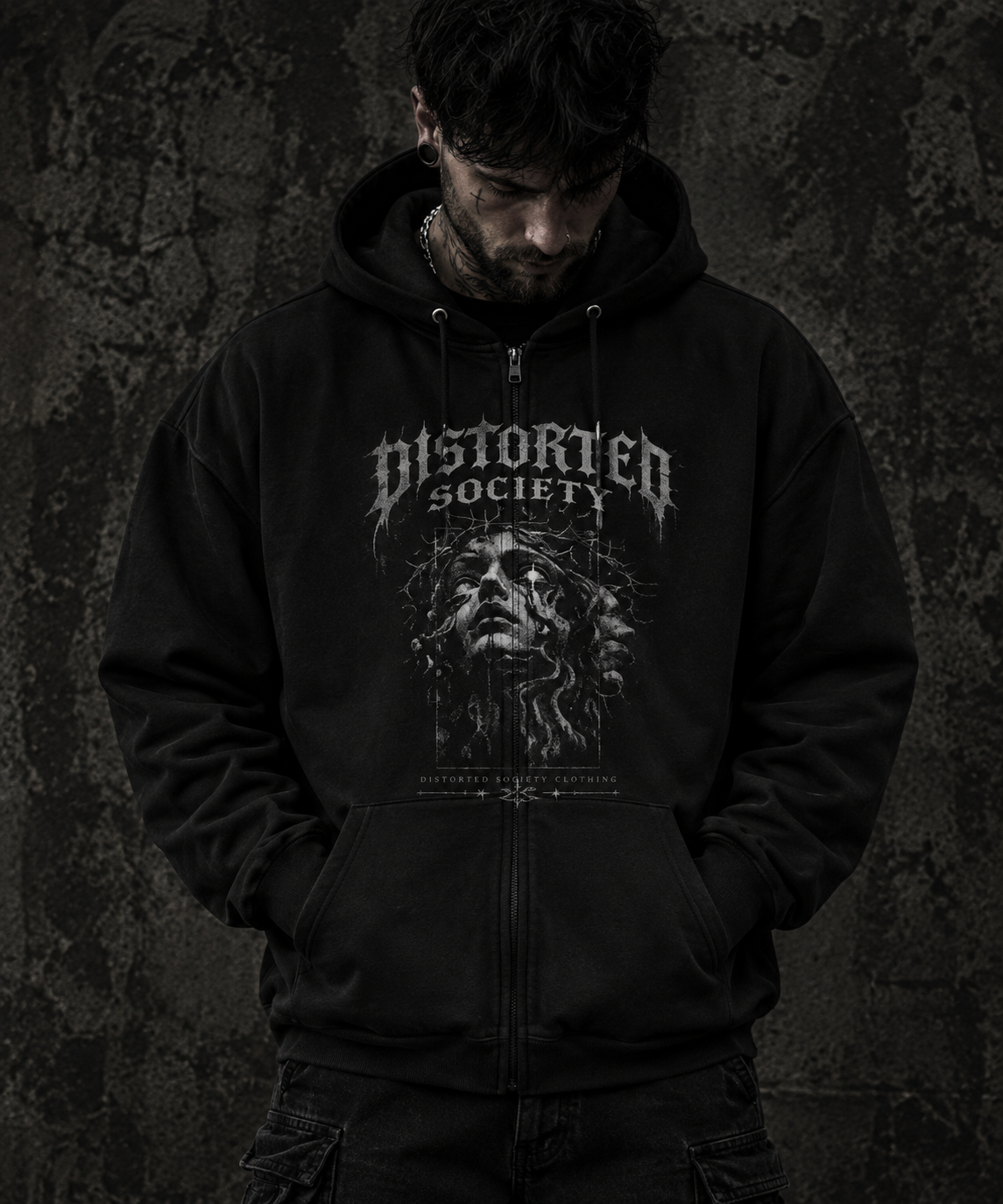 Distorted Society Hoodie  —  REALITY IS AN ILLUSION