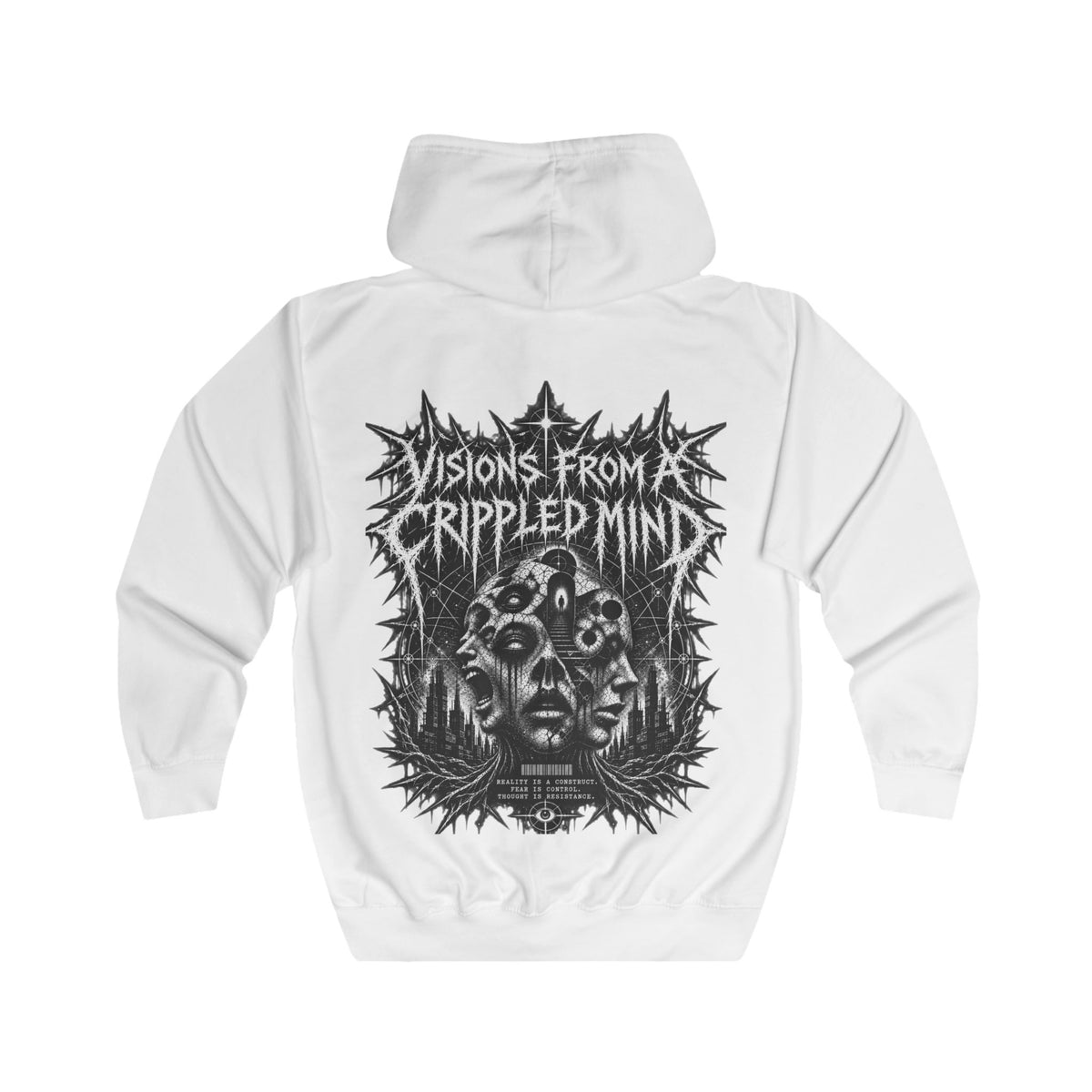 Distorted Society Zip Hoodie — "Visions From a Crippled Mind"