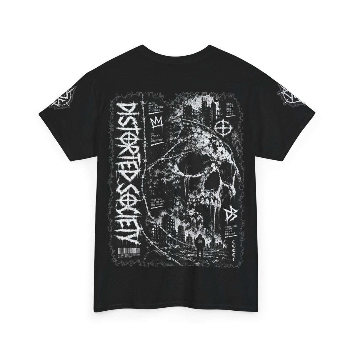 Distorted Society Tee — "NO SYSTEM"